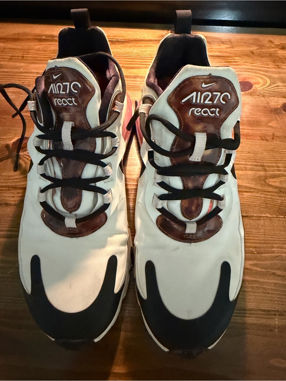Nike Air270 React Sneakers - White/Brown/Black/Pink